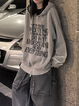 net typo knit zip-up