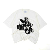HIERARCHY STUDIOS New Error - ホワイトぼかしオーバーサイズTシャツ