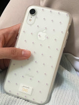 dot phonecase 半透明ドット柄ケース パープル