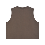 25SS UGLY HEART CROP SLEEVELESS ASH COCOA