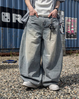 Clear Balloon Denim Pants