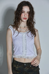 FRILL SLEEVELESS TOP