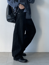 Meir Premium Adult Three-Needle Curved Wide Denim Pants