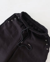 Punching eyelet string wide pants
