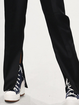 Black Slit Trousers