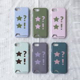 Polka Dot Star Til Blue Turquoise Card wallet Glossy Hard Case