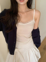 Cozy Lace Rib sleeveless (3color)