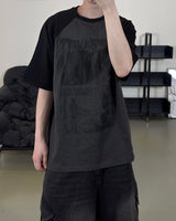 パンク ラグラン 半袖Tシャツ