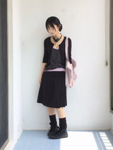 Fringe Button Wrap Skirt