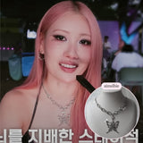 [IDLE Miyeon Necklace] Princess Butterfly Chain Semi Choker Necklace