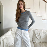Sheer Tencel T/Shirts_Melange Gray