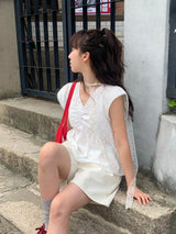 [made by fling] バタフライブラウス (white)