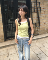 Banding pocket boots cut denim pants