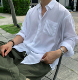 Hyper Essential Overfit Linen Shirt