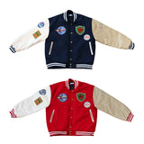 Oversized Wafer Varsity Jumper Jacket