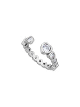 NO.560 [SILVER] HEART CUBIC RING