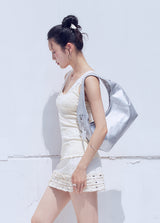 Patch Hobo bag (silver)