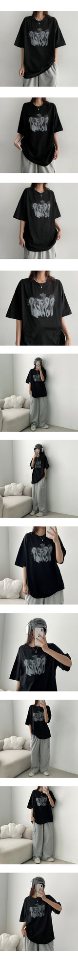Aldert スモーク半袖Tシャツ