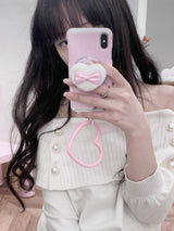 heart puff phone grip - normal