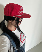 Red rope snapback ball cap