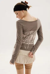Silhouette tee - charcoal