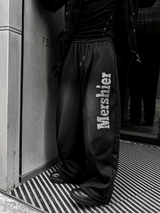 Mershier Side Print Pigment Wash Wide Training Pants
