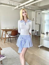 1491. 스트라이프 셔츠 레이어드 2pc