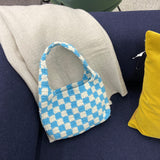 [MADE] Étang バゲットバッグ | チェッカーボードスカイブルー