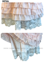 ピーチシフォンフリルレースドレス(cardigan set)