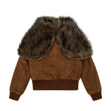 Eloa Fur Collar Short Mustang