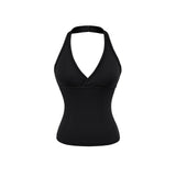 Rosie Deep V Halter Sleeveless