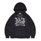 ビンテージロゴフードTシャツ　チャコール
