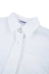 White overfit shirts & tie set