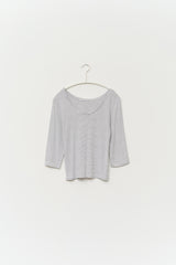 (W) Ash Striped Top