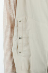 studs nylon knitzip hoodie(white)