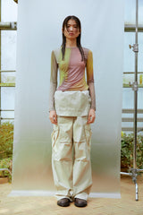 Asymmetric Ruched トップ(イェロー)
