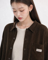 (UNISEX) Corduroy Shirt Cardigan