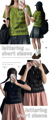 ザ イヤーレタリング半袖Tシャツ (4 colors)