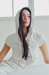 フーディーストリングシャツ (WHITE)