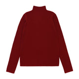 ハーフネックニットトップ (Red)