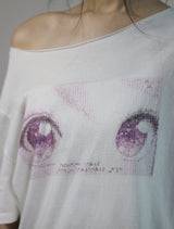 Pink-eyed T-shirt-White