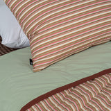 Borderline Pattern Reversible Summer Comforter - Mocha stripe - SS size