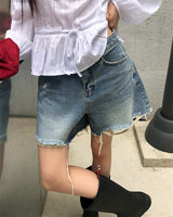 [ORIGINAL] ロスダメージショートデニムパンツ
