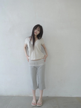 レースストライプTシャツ