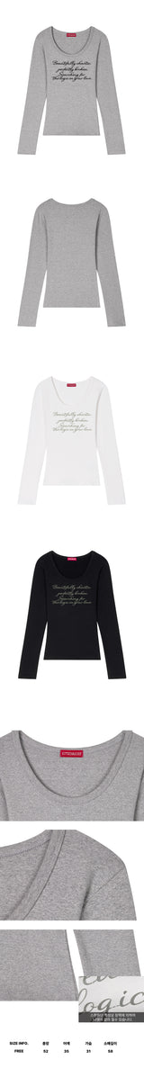 MAIN LOGO U-Neck Long Sleeve (SULKNK-100)