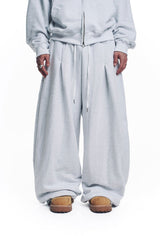 Star Lettering Patch Sweat Pants - White