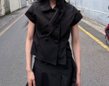 DOUBLE BUTTON SHORT JACKET