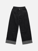 Bridge Roll-Up Raw Wide Pants (2c)