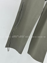 ribbon string shirring wide pants