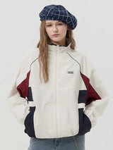 COLOR BLOCK RAGLAN JUMPER - WHITE
